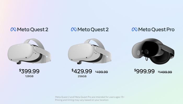 Quest Pro再降现只需1000美元，256G版Quest 2降70美元至430美元- 映维