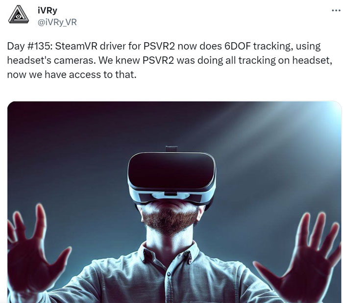 iVRy破解PS VR2的6DoF追踪数据，在Steam平台实现机载定位追踪