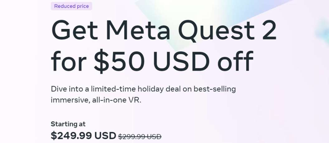 Quest 2历史最低价只需250美元，翻新版只需200美元
