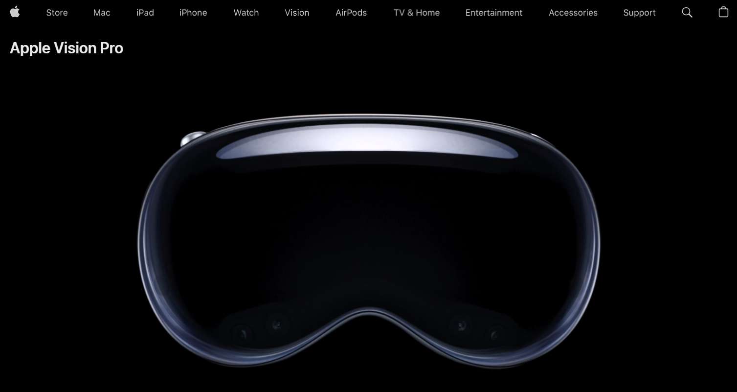 苹果官网产品线用词开始将”Vision Pro“改成”Vision“